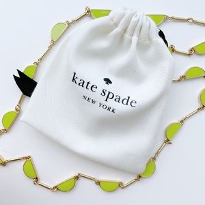 Lime Green and Gold 30 inch Kate Spade Necklace